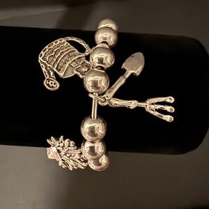 Silver Gardening Charm Bracelet